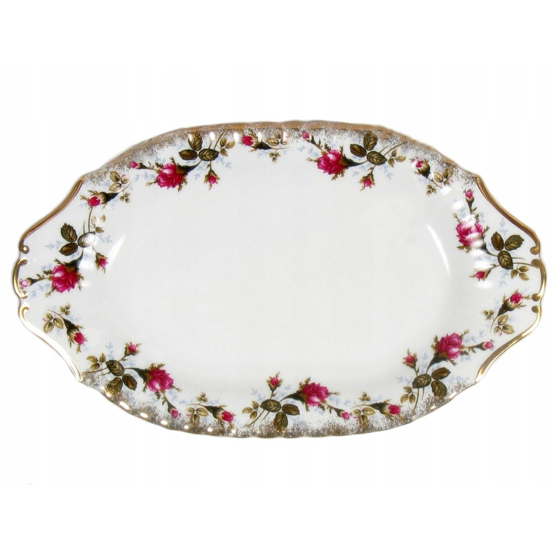 B013 PÓŁMISEK 33 cm Złocona Róża IWONA PORCELANA