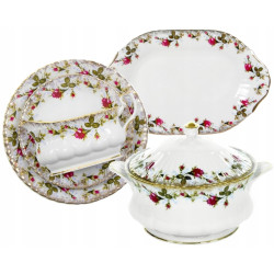 B013 PÓŁMISEK 33 cm Złocona Róża IWONA PORCELANA