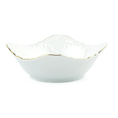 ĆMIELÓW ROCOCO 3604 ZŁOTA LINIA SALATERKA KWADRATOWA 17 CM