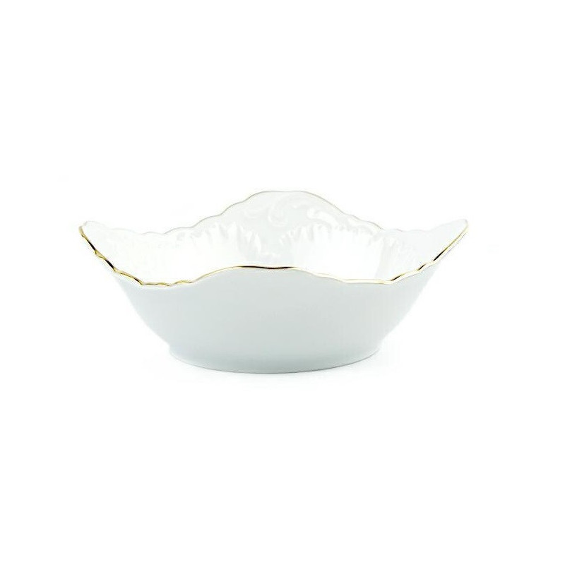 ĆMIELÓW ROCOCO 3604 ZŁOTA LINIA SALATERKA KWADRATOWA 27 CM