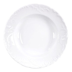 ĆMIELÓW ROCOCO 0001 NIEDEKOROWANE TALERZ GŁĘBOKI 22,5 CM