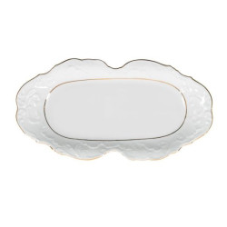 ĆMIELÓW ROCOCO 3604 ZŁOTA LINIA TACKA NA CIASTO 36 CM