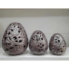 ZESTAW 3 PISANEK AŻUROWE CERAMICZNE 3 WIELKOŚCI WIELKANOC PREZENT