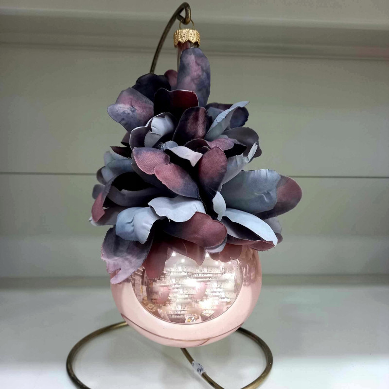 DEKORACYJNA Bombka Kwiat OZDOBA 20cm Polskie Ręcznie robione
