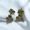 Złote kolczyki żabki z cyrkoniami
