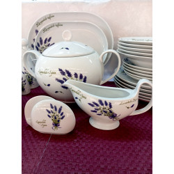 ZESTAW PORCELANOWY OBIADOWY LAWENDOWY
