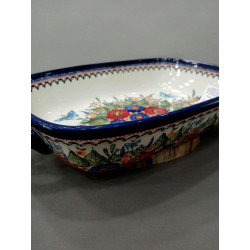 BOLESŁAWIEC DEK149 GAT1 PÓŁMISEK NACZYNIE DO ZAPIEKANIA Z USZAMI 35L 1345