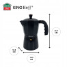 Kawiarka Zaparzacz KINGHoff KH1884 9 filiżanek Do indukcji Espresso 450 ml