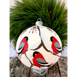 ZESTAW 4 SZT SRED100 CM BOMBKI CHOINKOWE SZKLANE GILE RĘCZNIE MALOWANE