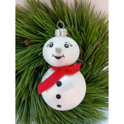 ZESTAW 2 szt BOMBKA SZKLANA BAŁWANEK POLSKIE RĘCZNIE ROBIONE