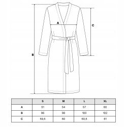 CIEPŁY SZLAFROK DAMSKI TŁOCZONA PANTERKA WIĄZANY MORAJ XL