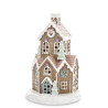 Świąteczny Domek Chatka Gingerbread z PASTELOWY domek LED  21CM