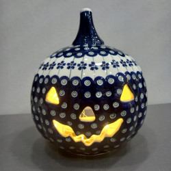 CERAMIKA BOLESŁAWIEC DUŻA DYNIA 1726 FIGURKA LAMPION DEK 166 GAT 1