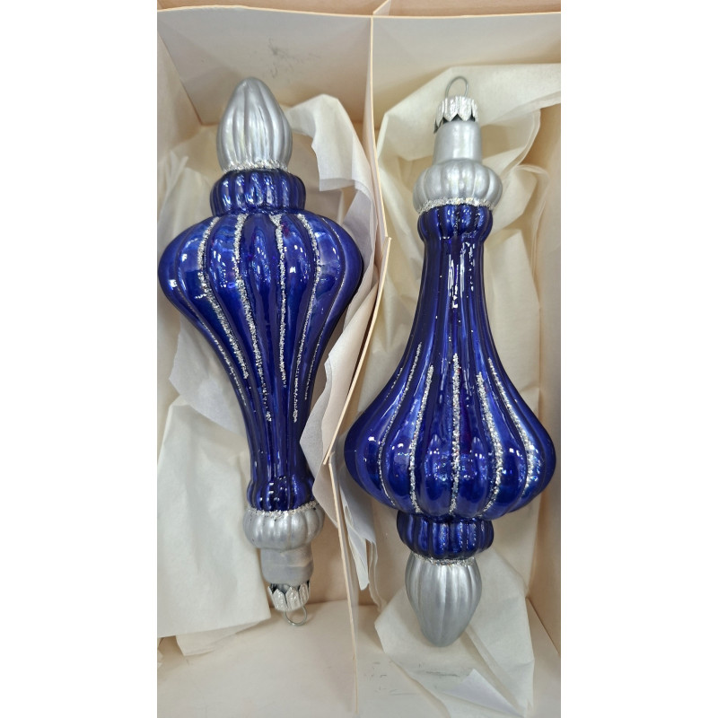 ZESTAW 2 szt BOMBKI BOMBKA SZKLANA WISIOR POLSKIE RĘCZNIE ROBIONE