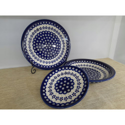 BOLESŁAWIEC SERWIS OBIADOWY ZESTAW TALERZY 6 OSÓB 18 el DEK 166