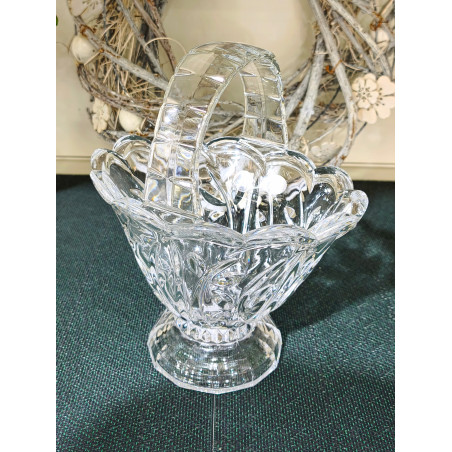 BOHEMIA KRYSZTAŁOWY KOSZYK BOMBONIERKA