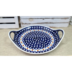 BOLESŁAWIEC TACA OKRĄGŁA Z USZAMI 1333 DEK 41