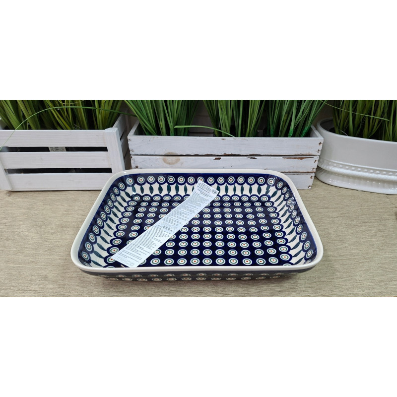 BOLESŁAWIEC PÓŁMISEK PROSTOKĄTNY NACZYNIE DO ZAPIEKANIA 22 L 372 DEK 56