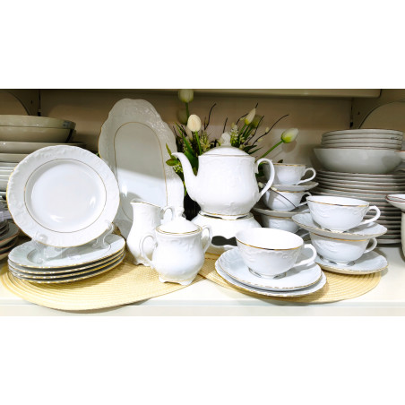 ĆMIELÓW ROCOCO 3604 SERWIS KAWOWOHERBACIANY DLA 6 OSÓB 23ELZŁOTY PASEK