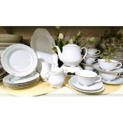 ĆMIELÓW ROCOCO 3604 SERWIS KAWOWOHERBACIANY DLA 6 OSÓB 23ELZŁOTY PASEK