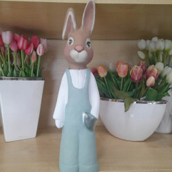 FIGURKA ZAJĄC CERAMIKA 44 CM PAN ZAJĄC WIELKANOC ZIELEŃ