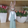 FIGURKA ZAJĄC CERAMIKA 44 CM PAN ZAJĄC WIELKANOC ZIELEŃ
