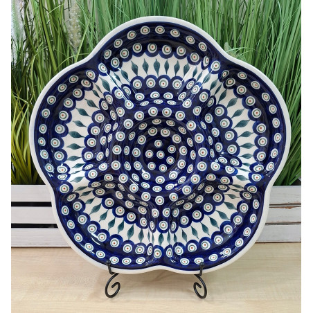 BOLESŁAWIEC TALERZ PÓŁMISEK DZIELONY NA PRZYSTAWKI BAKALIE 1956 DEK 56