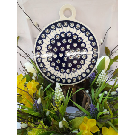 BOLESŁAWIEC DESKA OKRĄGŁA PODSTAWKA CERAMICZNA 1173 DEK 8