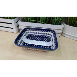 BOLESŁAWIEC PROSTOKĄTNE NACZYNIE DO ZAPIEKANIA PÓŁMISEK 2L 1350 DEK 166