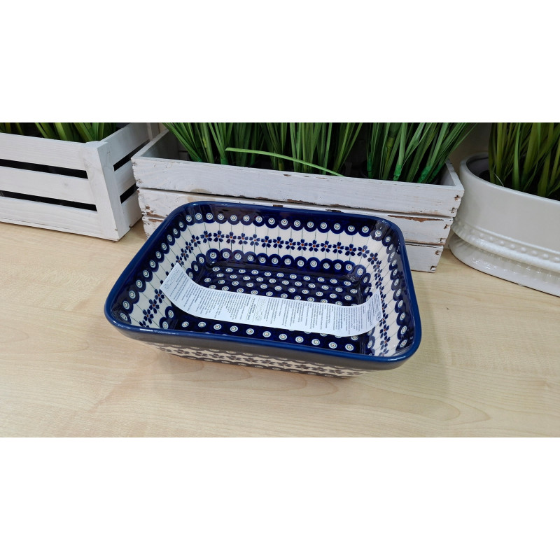 BOLESŁAWIEC PROSTOKĄTNE NACZYNIE DO ZAPIEKANIA PÓŁMISEK 2L 1350 DEK 166