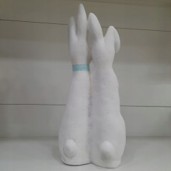 DUŻA PARA ZAJĄCZKÓW FIGURKA wielkanocna WIOSENNA 50 cm CERAMICZNA