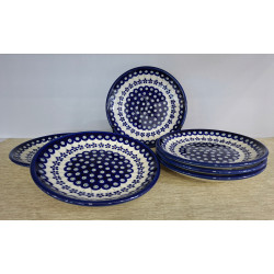 BOLESŁAWIEC ZESTAW 6 TALERZY DESEROWYCH OBIADOWYCH ŚNIADANIOWYCH DEK 166