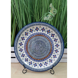 BOLESŁAWIEC TALERZ OBIADOWY PŁYTKI PÓŁMISEK OKRĄGŁY 27 CM 1014 DEK 60