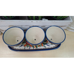 BOLESŁAWIEC ZESTAW DONICZEK NA PODSTAWCE 9011 659 928 DEK 149 GAT 1