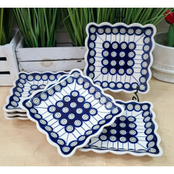 BOLESŁAWIEC ZESTAW TALERZYKÓW DESEROWYCH HERBATNIK DLA 6 OSÓB DEK 8