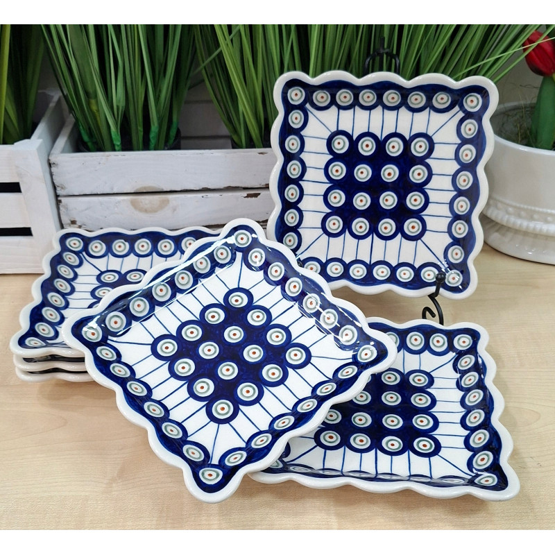 BOLESŁAWIEC ZESTAW TALERZYKÓW DESEROWYCH HERBATNIK DLA 6 OSÓB DEK 8