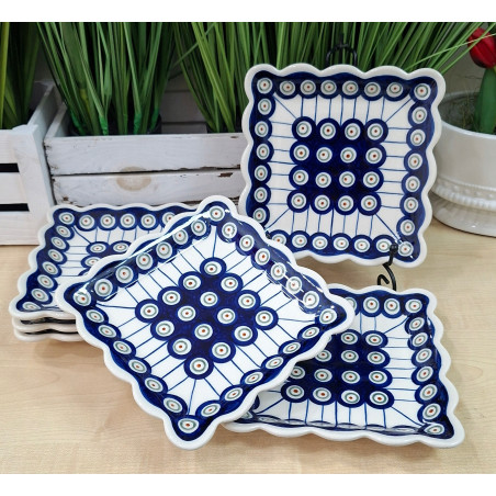 BOLESŁAWIEC ZESTAW TALERZYKÓW DESEROWYCH HERBATNIK DLA 6 OSÓB DEK 8