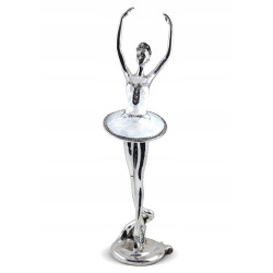 Baletnica srebrna figurka tańczącej baletnicy ozdoba dekoracja na prezent