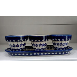 ZESTAW 3 SZT DONICZKI NA PODSTAWCE 659 928 BOLESŁAWIEC DEK 166 GAT 1 9011