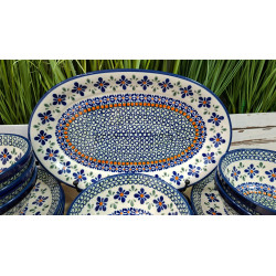 BOLESŁAWIEC ZESTAW ŚNIADANIOWY CODZIENNY PÓŁMISEK TALERZE MISKI 6 OS DEK 60