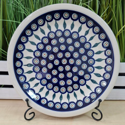 BOLESŁAWIEC TALERZ OBIADOWY PŁYTKI PÓŁMISEK OKRĄGŁY 27 CM 1014 DEK 56