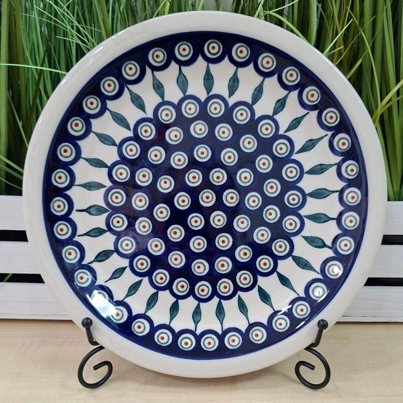 BOLESŁAWIEC TALERZ OBIADOWY PŁYTKI PÓŁMISEK OKRĄGŁY 27 CM 1014 DEK 56