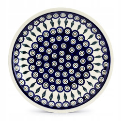 BOLESŁAWIEC TALERZ OBIADOWY PŁYTKI PÓŁMISEK OKRĄGŁY 27 CM 1014 DEK 56