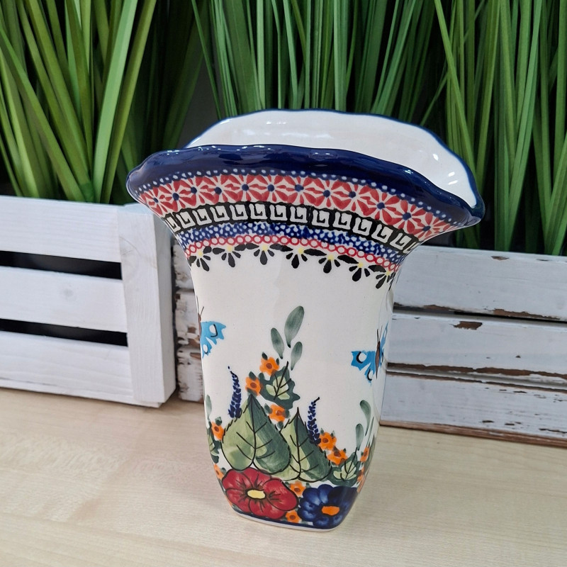 BOLESŁAWIEC WAZON WAZONIK FALBANKA 1611 DEK 149 GAT 1