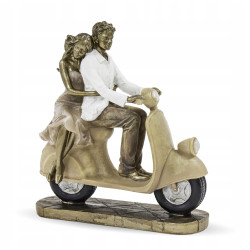 Figurka Romantyczna Para na skuterze 22x20x8