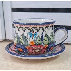 BOLESŁAWIEC FILIŻANKA ZE SPODKIEM 200 ML 1595 1596 DEK 149