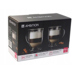 Szklanki do kawy i herbaty Ambition 370 ml 2 szt MIA termiczne