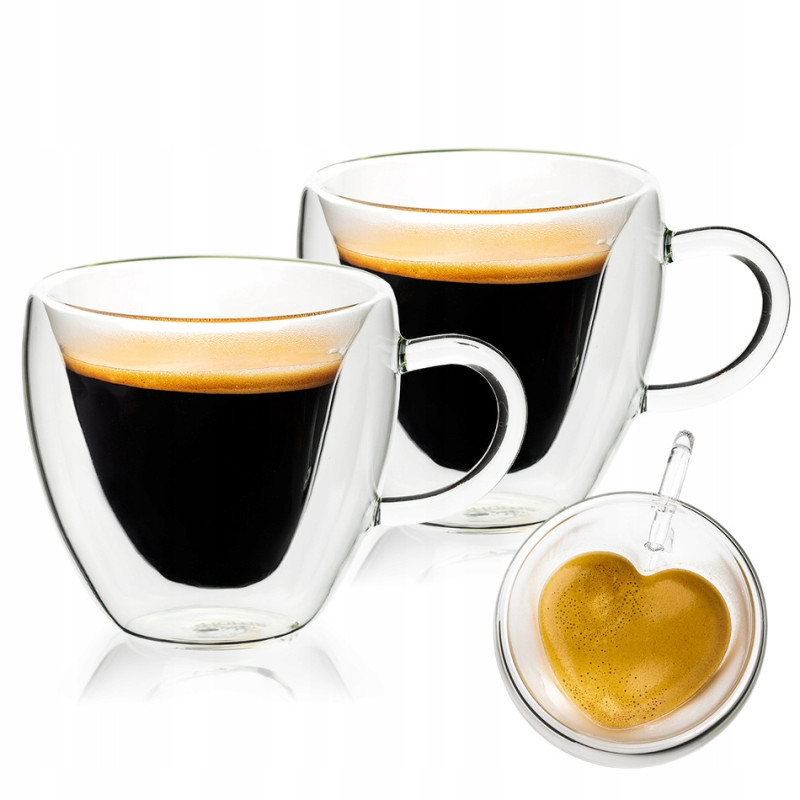 Szklanki do kawy i herbaty Veroni 250 ml 2 sztserce