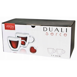 Szklanki do kawy i herbaty Veroni 250 ml 2 sztserce