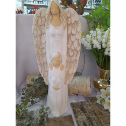 ANIOŁ CERAMICZNY RĘCZNIE RZEŹBIONY